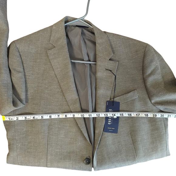 NWT Stafford Men’s Taupe Herringbone Slim Fit Sports Coat Blazer Size 40L - Picture 8 of 12